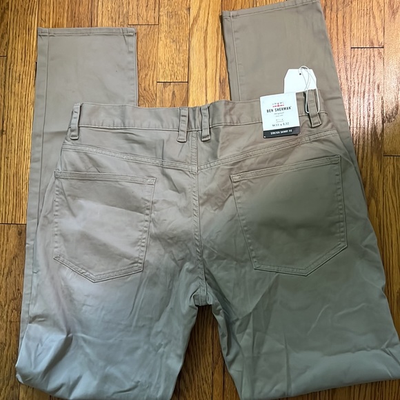 Ben Sherman Stretch Skinny Fit Tan Pants - Picture 3 of 5